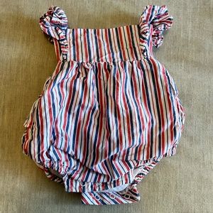 Janie an Jack Red White & Blue Romper 0-3M